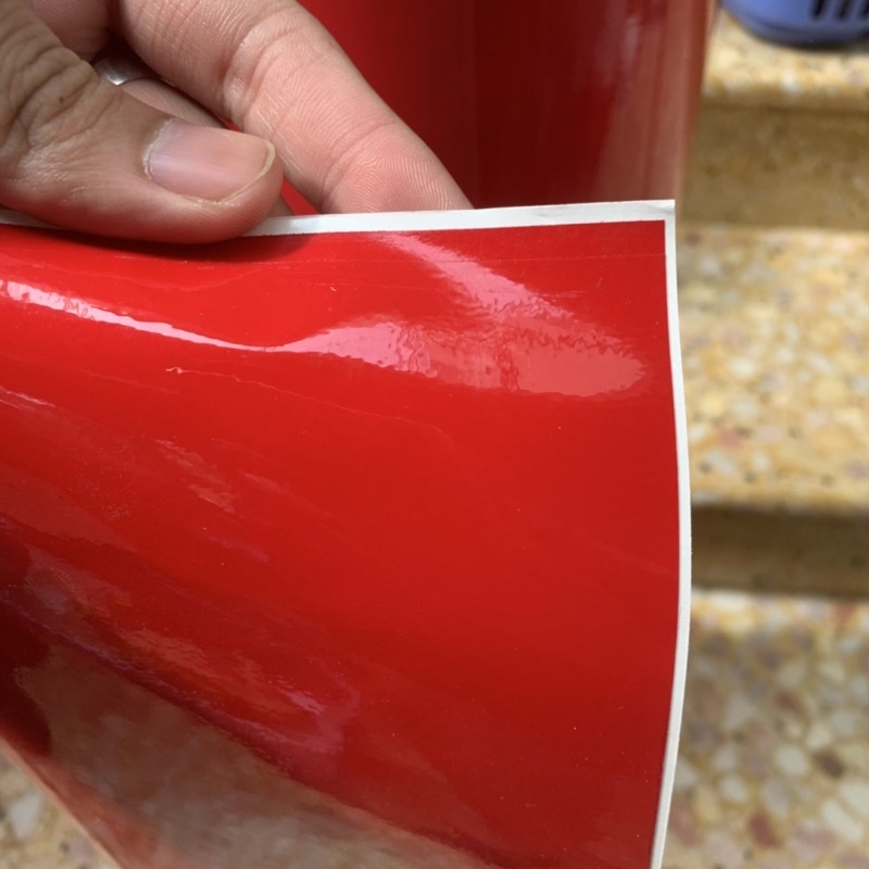 Giấy Decal Sơn Màu Đỏ Tươi Cao Cấp Loại Cán 3 Lớp Khổ 60cm x 1m