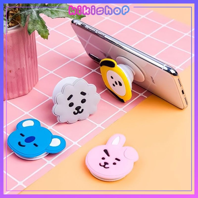 Popsocket Giá Đỡ Điện Thoại BT21 Tata Cooky Chimmy Shooky Koya Mang AJ dễ thương