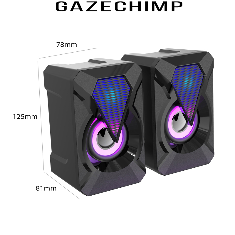 Loa Máy Tính Với Đèn Led Nhiều Màu 3wx2 3.5mm | BigBuy360 - bigbuy360.vn