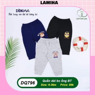 Quần dài cho bé trai thu đông Dokma sale 6-36M DQ796