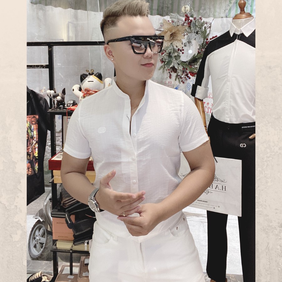 Áo Sơ Mi Tay Ngắn Cổ Tàu Hot Trend 2020 | BigBuy360 - bigbuy360.vn
