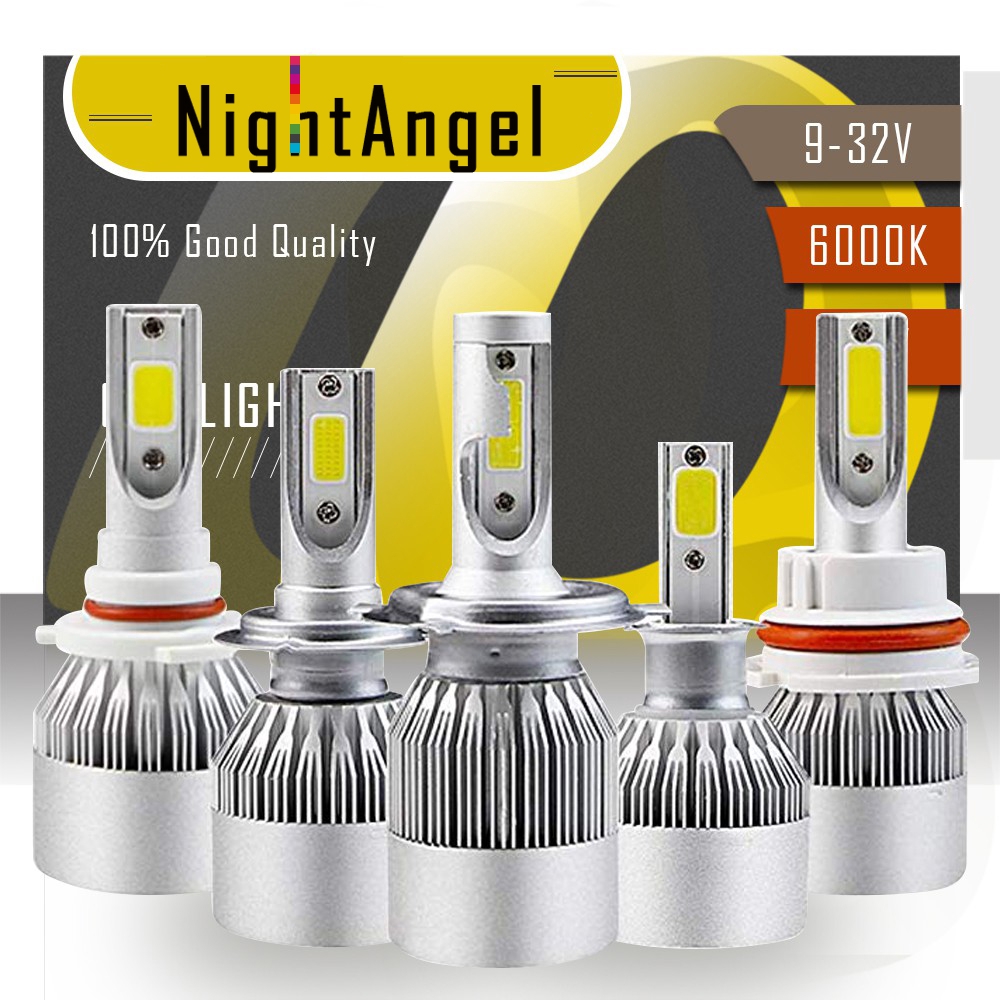 Đèn pha C6 H11 LED Ô Tô LED Xe Máy Đèn Pha H11 H8 H3 Bóng Đèn Sương Mù