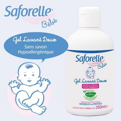 Gel Tắm Gội Dịu Nhẹ Cho Bé SAFORELLE Bébé Gentle Cleansing Gel (250ml)