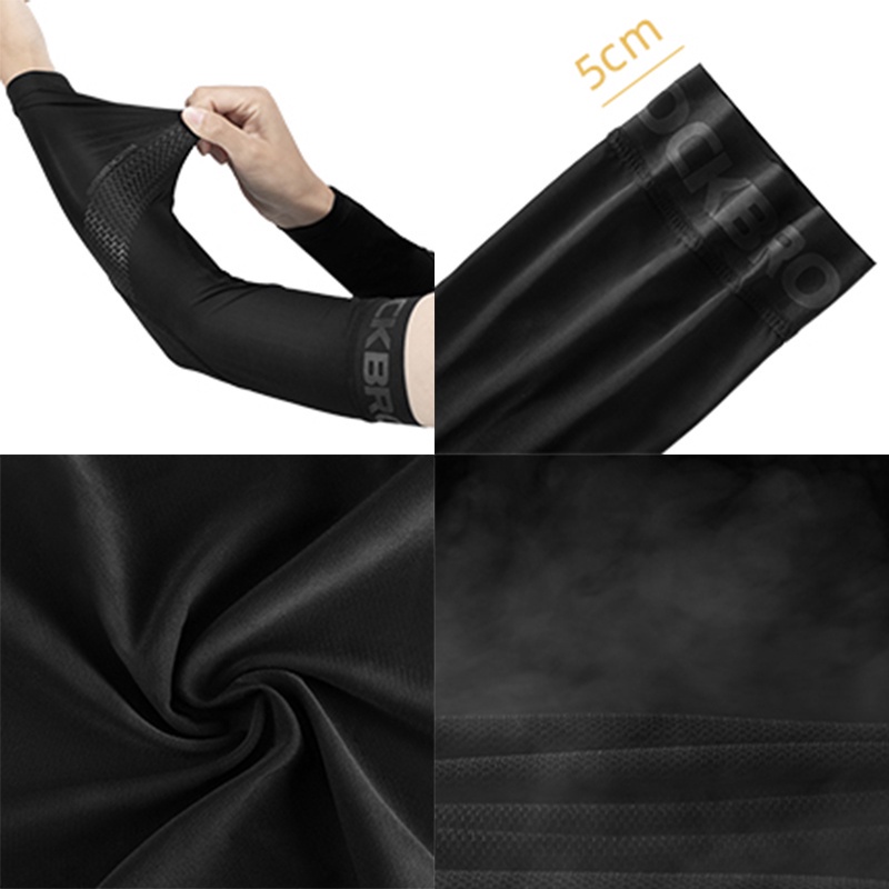 [Fulfilled by Shopee] Găng cánh tay ROCKBROS chống nắng / tia uv bằng lụa lạnh thời trang tiện dụng cao cấp cho nam và nữ