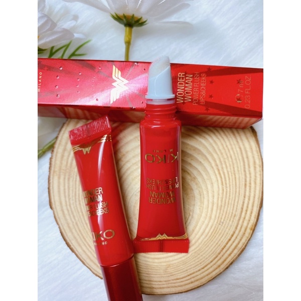 Son môi và má hồng 2in1 Kiko Milano Wonder Woman power flush Lip&Cheeks hàng chính hãng