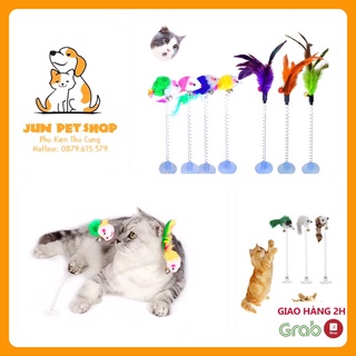 [FREESHIP]  Đồ Chơi Cho Mèo, Phụ Kiện Cho Mèo, Chuột Lò So Đế Hít
