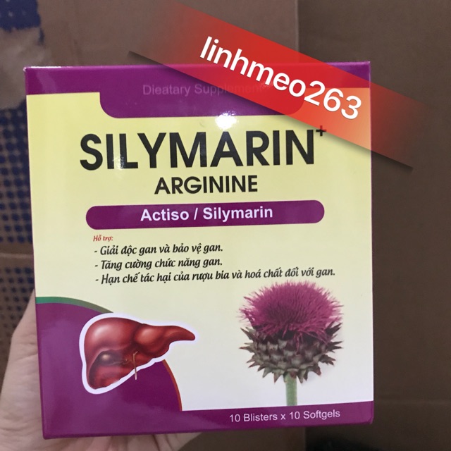 Bổ gan Silymarin Arginine tím ( hộp 100 viên