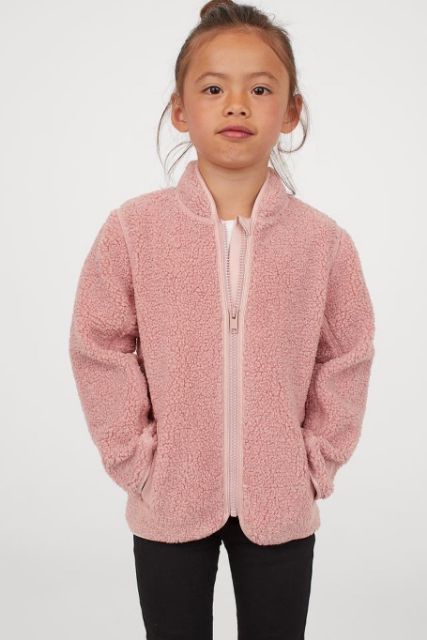 Áo khoác lông cừu 3 màu cổ trụ