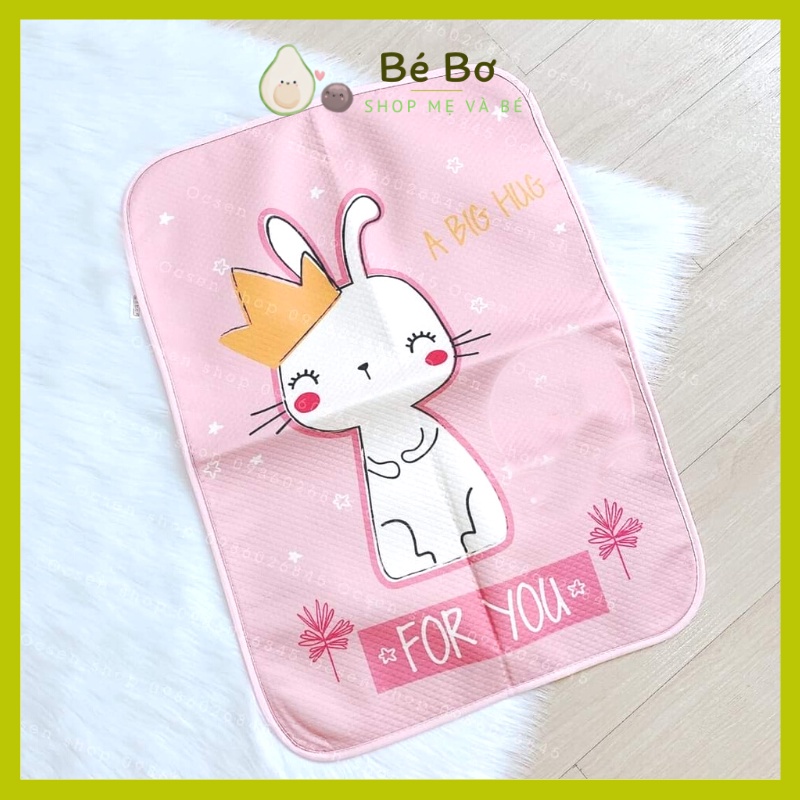 Tấm lót chống thấm 4D cho bé sơ sinh và trẻ nhỏ - Tấm lót thay bỉm MANNY - FIRALOO 50*70CM Bé Bơ Store