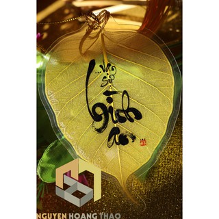 Set lá bồ đề in chữ Bình An