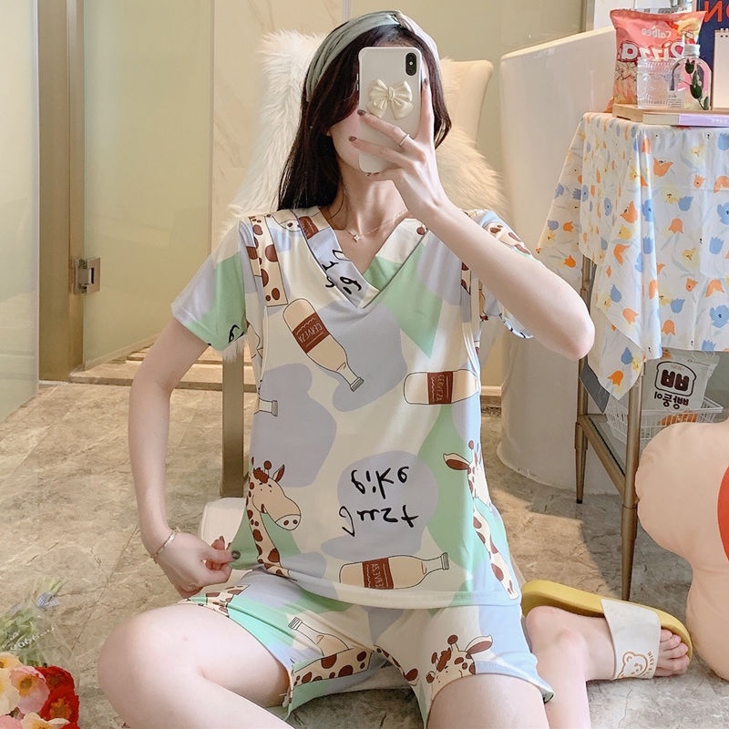 Bộ đùi 2in1 bầu và sau sinh cho bé ti/bú cotton