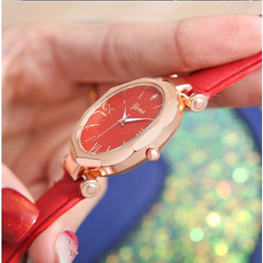 ĐỒNG HỒ NỮ DÂY DA GENEVA DÂY DA LỘN GE2 MẶT SỐ LA MÃ CỰC ĐẸP | BigBuy360 - bigbuy360.vn