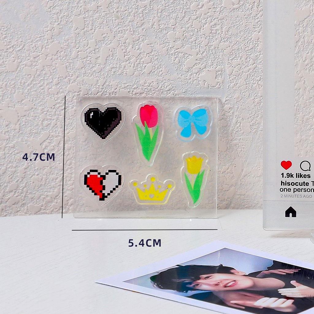 Khung Ảnh Bằng Acrylic Trong Suốt Đơn Giản Phong Cách Hàn Quốc Đứng