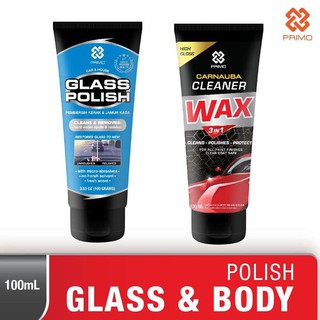 (Hàng Mới Về) Dung Dịch Đánh Bóng Kính Primo 100gr + Carnauba 100ml