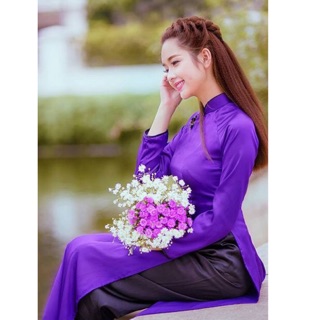 Áo dài tím huế kèm quần