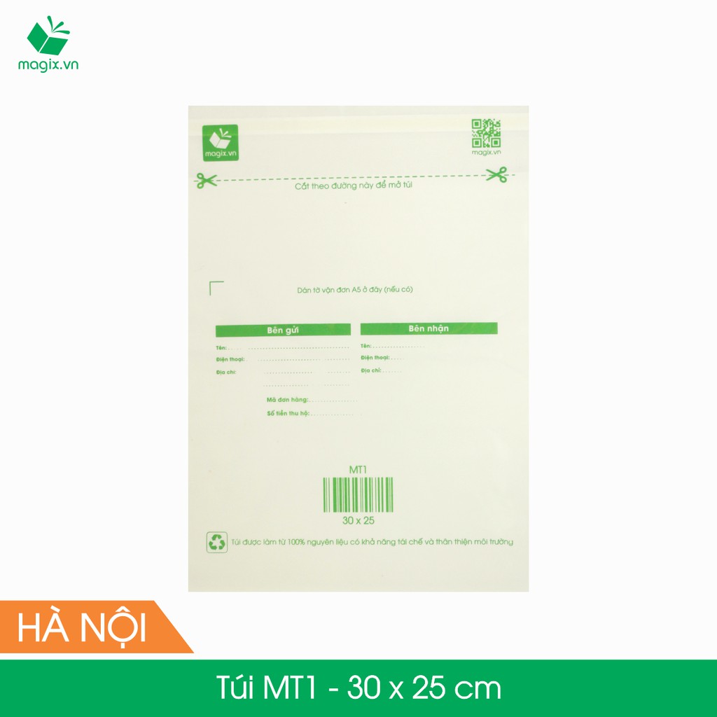 MT1 - 30x25 cm - 50 TÚI NILON GIAO HÀNG THAY HỘP CARTON