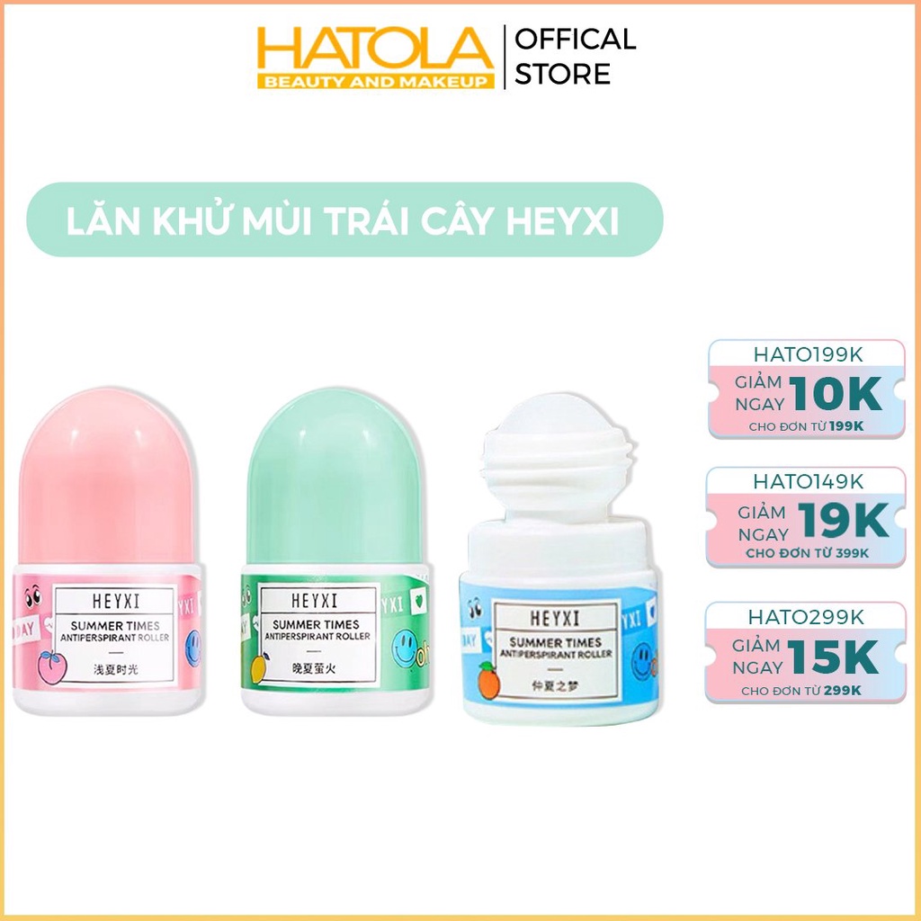 Lăn nách khử mùi Heyxi lưu hương lâu dài giảm mùi hôi cho vùng da dưới cánh tay Hatola