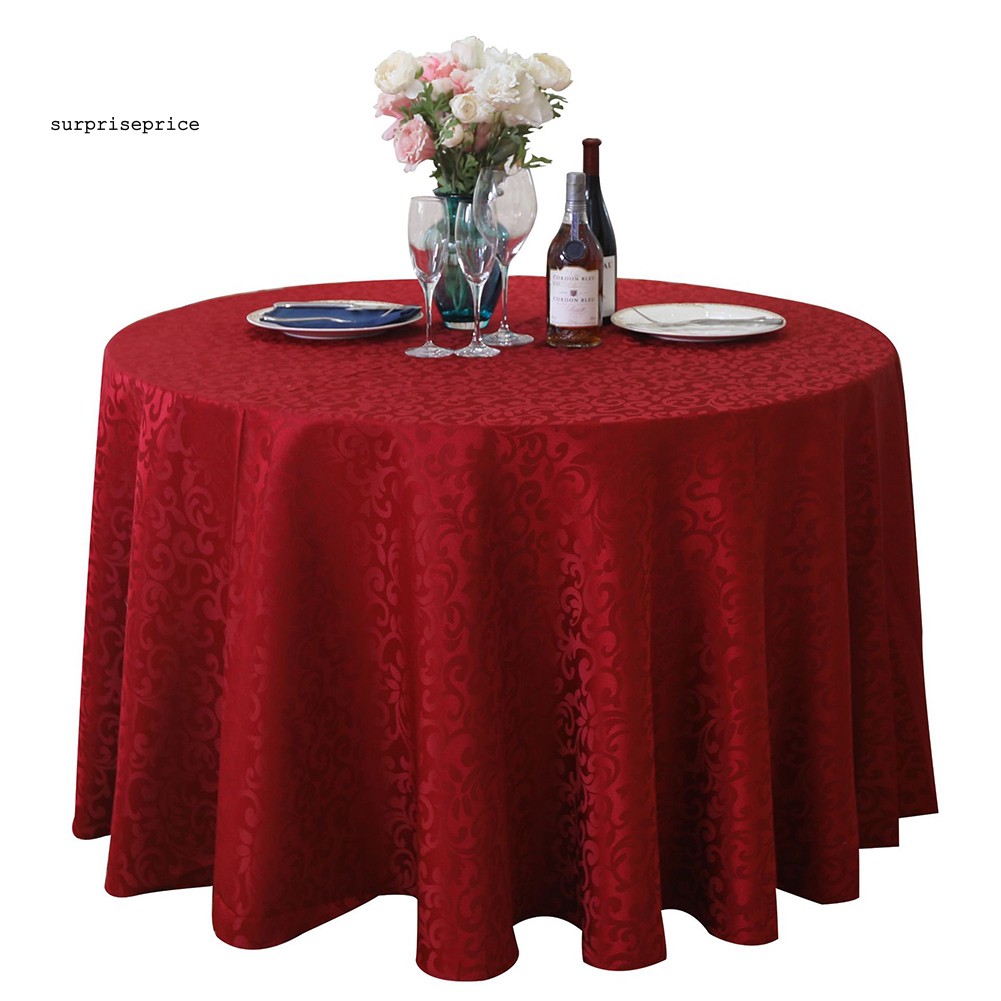 Khăn Trải Bàn Hình Tròn 160cm Màu Trơn Xinh Xắn