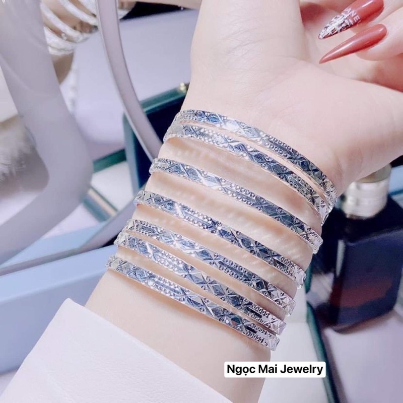Bộ vòng tuần sang chảnh Ngọc Mai Jewelry bạc chuẩn xịn thiết kế bắt mắt nhìn là mê