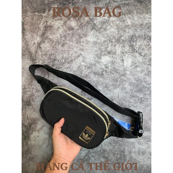 Túi đeo chéo nam   ️FREESHIP️Túi Bao Tử Bao  Chất Cotton Màu Đen  Cực Độc Dễ Phối Đồ tuideocheonguc Mys Bag