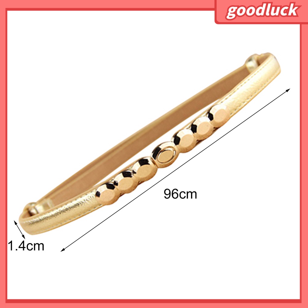 Thắt Lưng Giả Da Khóa Hợp Kim Điều Chỉnh Được Thời Trang Cho Nữ