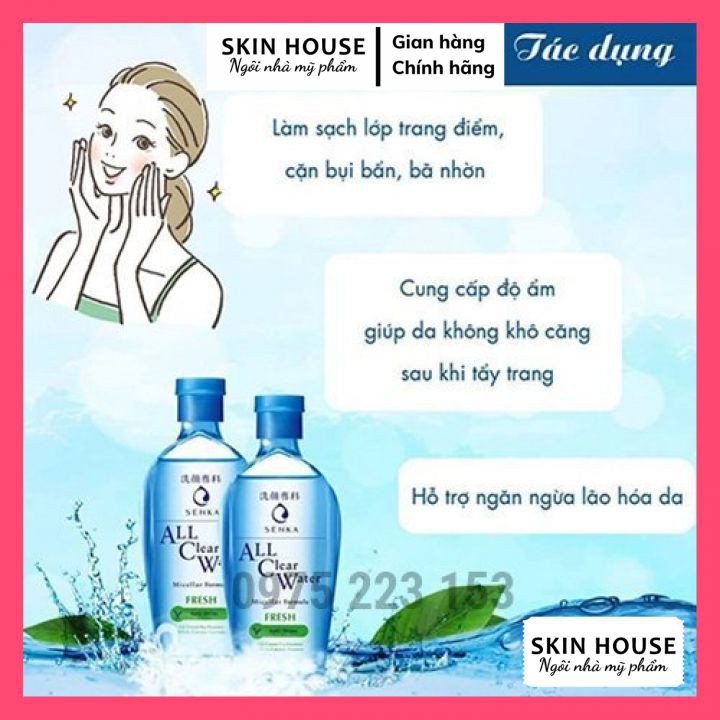 Sẵn - Nước tẩy trang Senka - Nước tẩy trang Senka All Clear Water Micellar 230ml