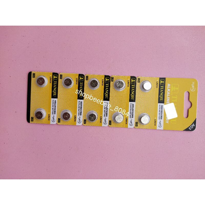 Set 10 viên pin khuy pin cúc áo AG13/AG3/LR41/AG1/LR621/AG10/LR1130/AG4/LR626/377A