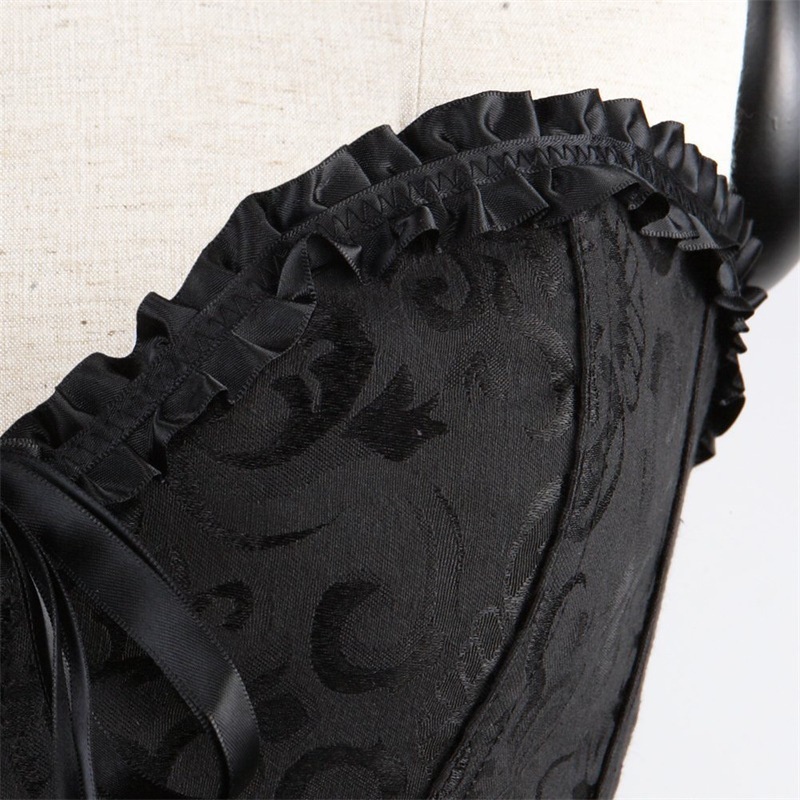 Áo Nịt Ngực Phối Ren Có Khóa Kéo Phong Cách Châu Âu