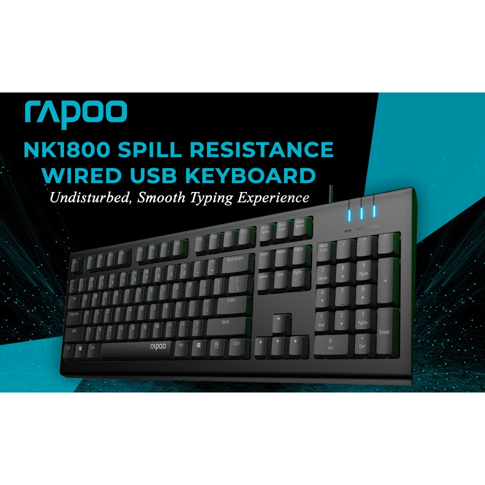 Bàn phím có dây Rapoo NK1800 USB siêu rẻ bảo hành 24 T