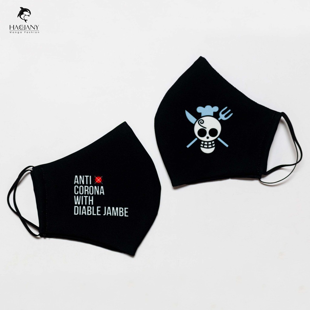 Khẩu trang vải in hình Onepice ❤ Hacojany ❤ Khẩu trang vải 2 lớp ❤ Freesize nam nữ | BigBuy360 - bigbuy360.vn