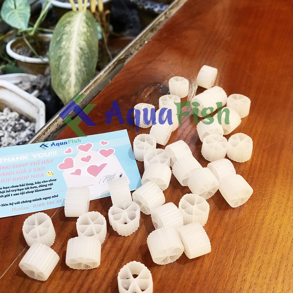 Vật Liệu Lọc Cho Bể Cá Hạt Lọc Kaldnes 1kg (giá thể cho vi sinh cư trú giúp lọc và làm trong nước)