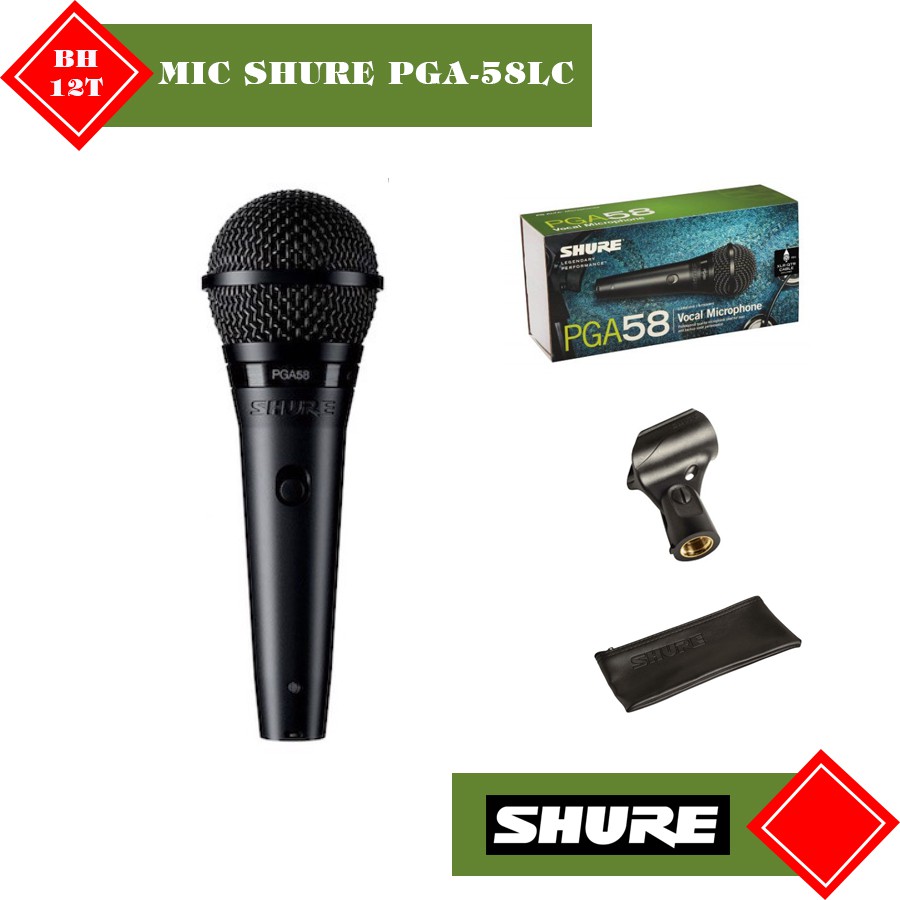 Shure PGA58/LC, mic karaoke có dây, chất lượng cao, hát cực nhẹ, hàng chính hãng, bảo hành 12 tháng