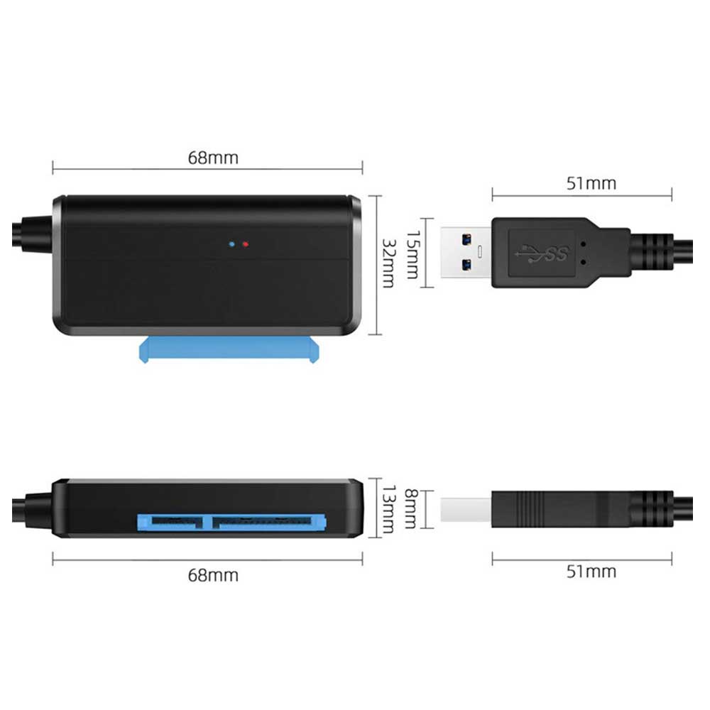 Dây Cáp Chuyển Đổi Ổ Đĩa Cứng 2.5 &quot;3.5&quot; Inch Usb 3.0 Sang Sata Tốc Độ Cao