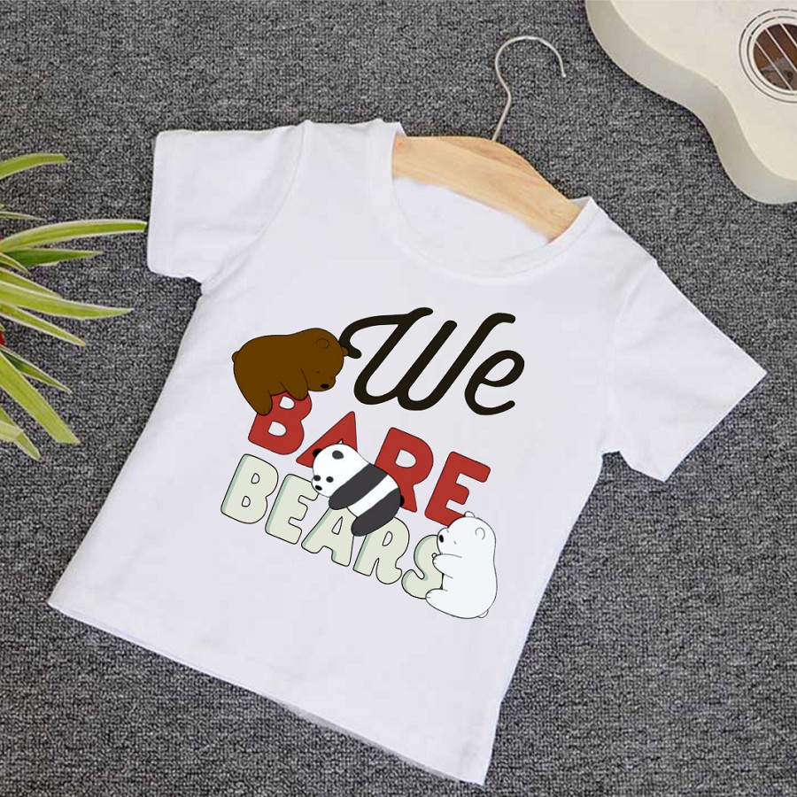 Áo 3 chú gấu We Bare Bears đủ size cho bé trai bé gái cực hot