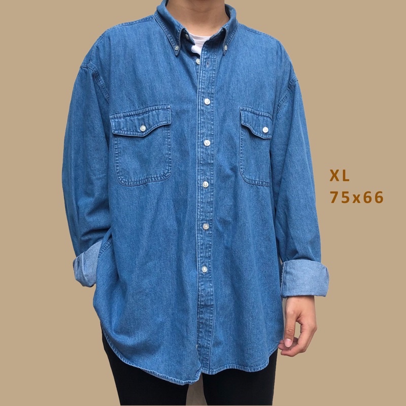 Áo sơ mi jean demin  dài tay 2hand