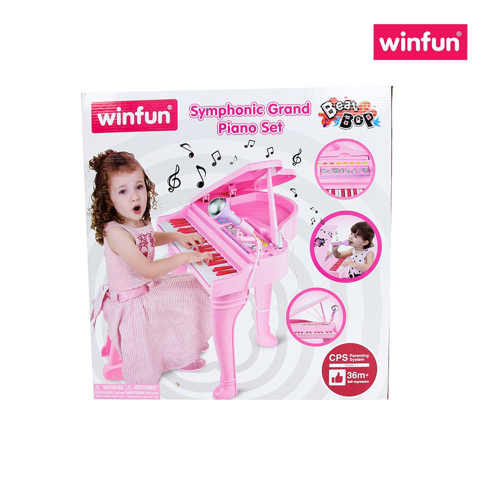 Đồ chơi âm nhạc cho bé - Đàn piano cổ điển kèm mic thu âm - Winfun - 2045 cho bé 3 tuổi trở lên