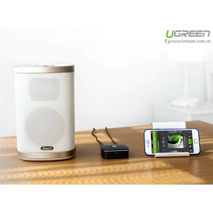 Bộ thu Bluetooth 5.1 cho loa, amly hỗ trợ cổng 3.5mm + RCA chính hãng Ugreen 40759 cao cấp  - Phân Phối Chính Hãng