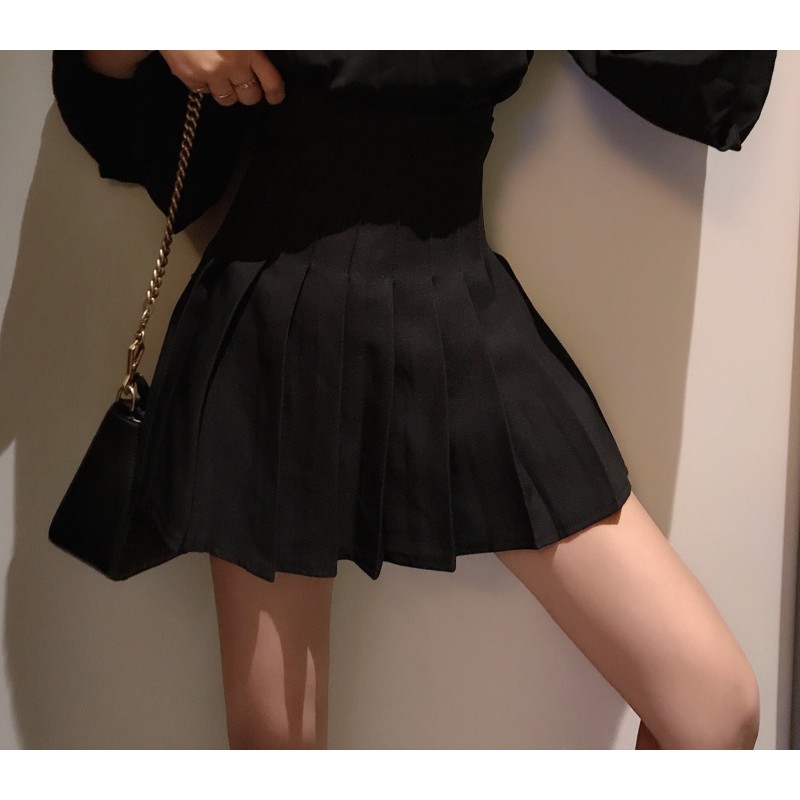 Chân Váy Eo Cao Phối Xếp Li Phong Cách Retro Thời Trang | BigBuy360 - bigbuy360.vn