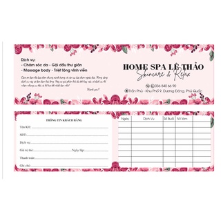 In 500 voucher/ card đôi / card gấp