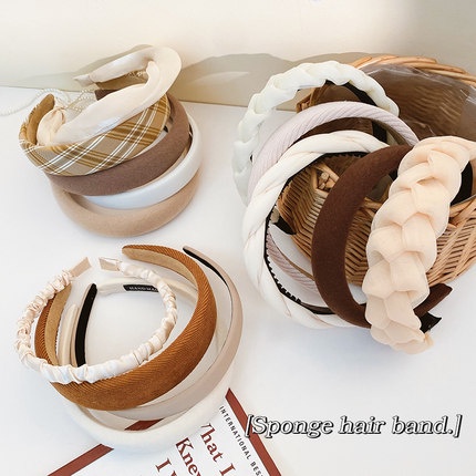 Băng đô Cột tóc dệt kim thông rộng tinh tế thời trang thanh lịch của Hàn Quốc