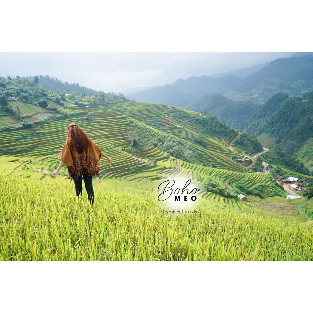 Áo khoác da lộn Boho