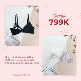 Combo 02 áo ngực cho bé bú, áo ngực bigsize, áo ngực mút mỏng Ladali