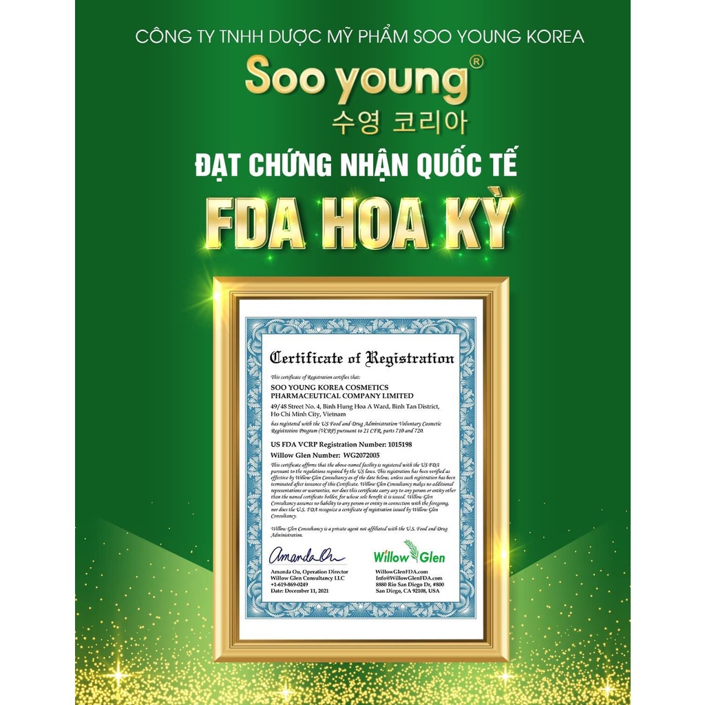 Sữa rửa mặt lục tảo Soo young (chính hãng )