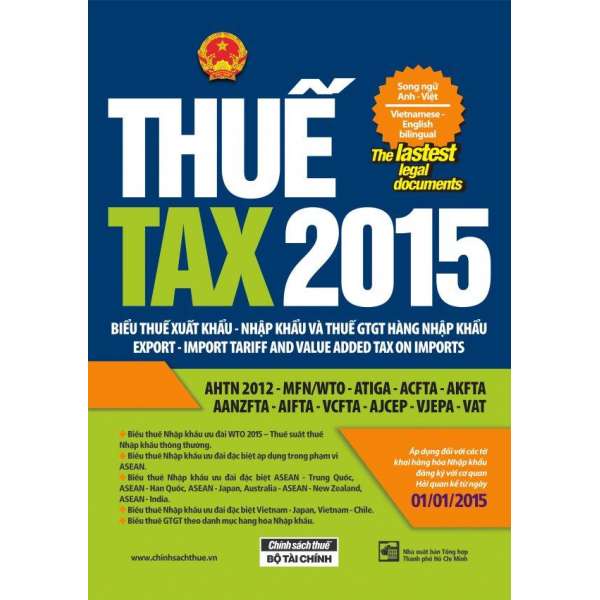 Sách - Thuế Tax 2015 Song Ngữ Anh - Việt (cth)