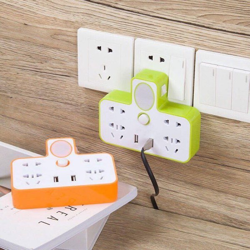 Ổ cắm điện đa năng kèm đèn ngủ và cổng USB