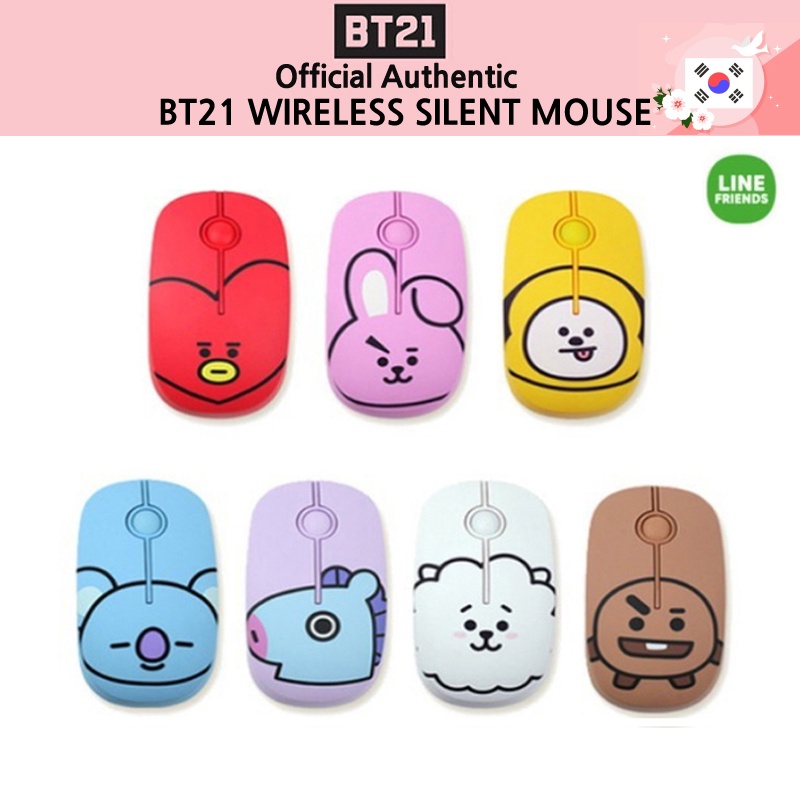 BTS  BT21 Official  WIRELESS SILENT MOUSE Authentic