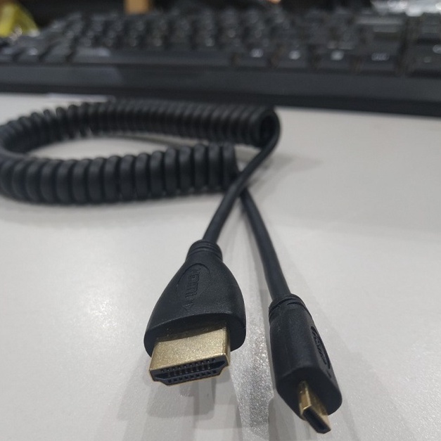 Dây cáp HDMI to Mini HDMI dạng lò xo xoắn