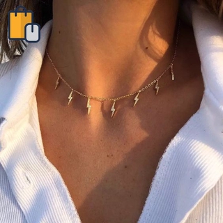 Vòng cổ mặt hình tia chớp thời trang vintage cho nữ