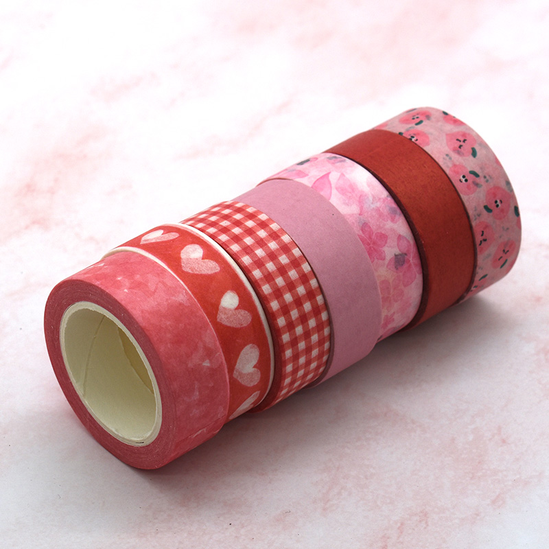 1 cuộn băng keo bằng giấy ngẫu nhiên hoạ tiết hoạt hình dễ thương rộng 1-2cm dài 2.5cm