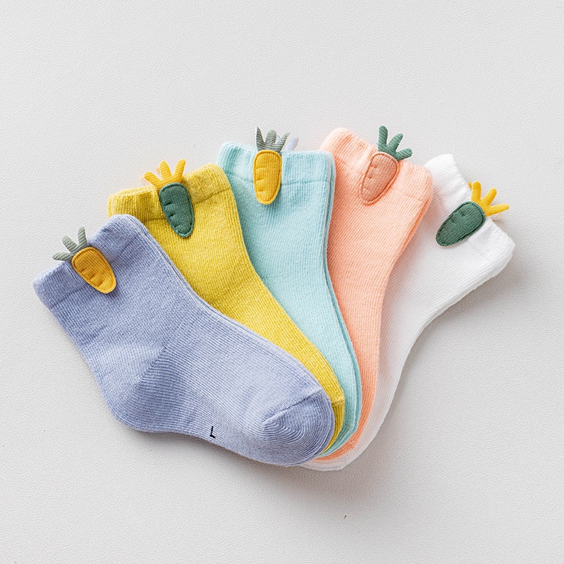 Vớ cotton màu trơn dành cho bé trai và bé gái